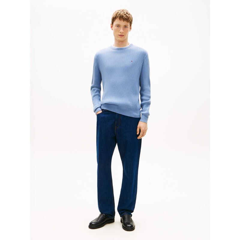 Tommy Hilfiger Rib-Knit Crew Neck Jumper With Cashmere image number 3